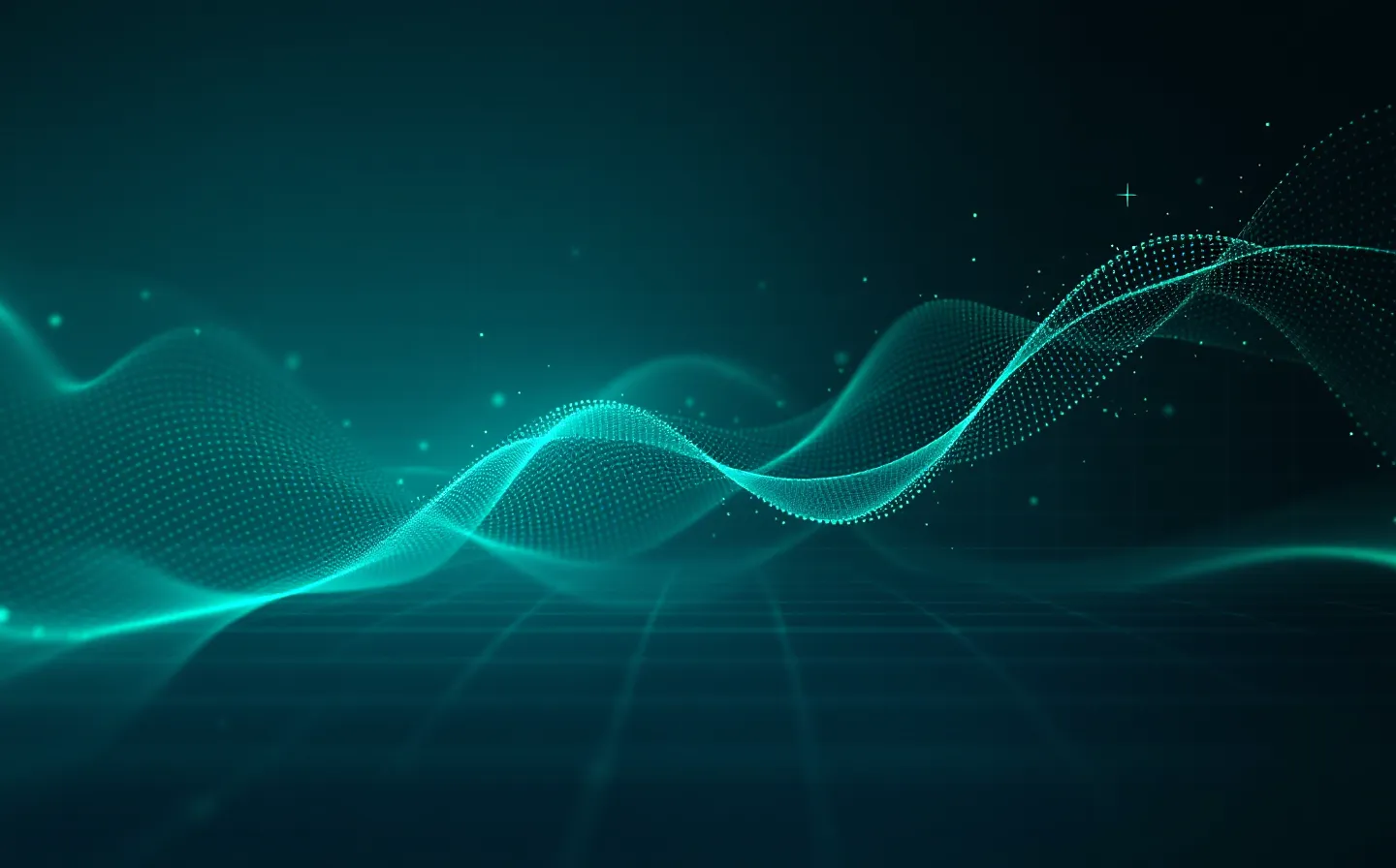 Abstract signal-green pharmacokinetic decay curve over a dark documentation grid with an albumin-binding node lattice